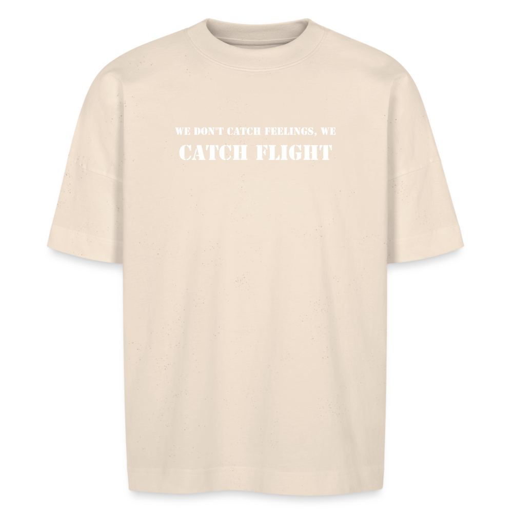 catch flight Original Slogan Oversize t-Shirt - Naturweiß
