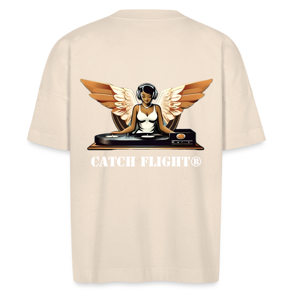 catch flight Original Slogan Oversize t-Shirt - Naturweiß