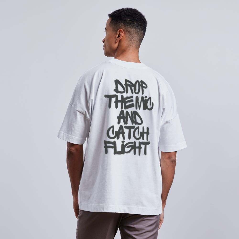 CATCH FLIGHT Original Oversize T-SHIRT DROP THE MIC - weiß
